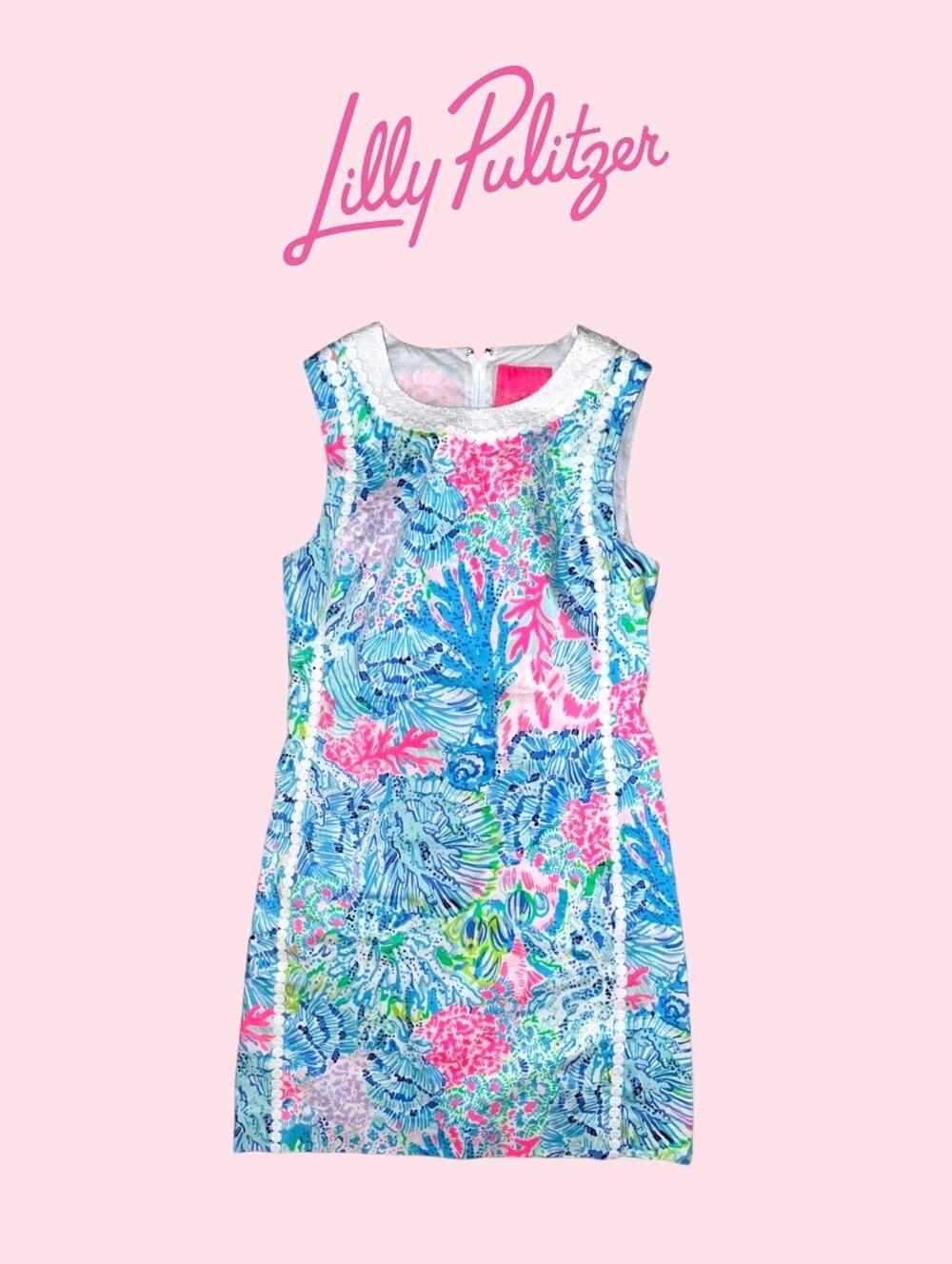 Lilly Pulitzer mila stretch dress, sink or swim print, size 0